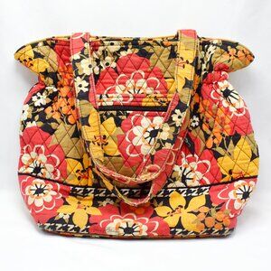 Vera Bradley Purse - Autumn Color Palette (Red, Yellow, Orange, Beige Floral)